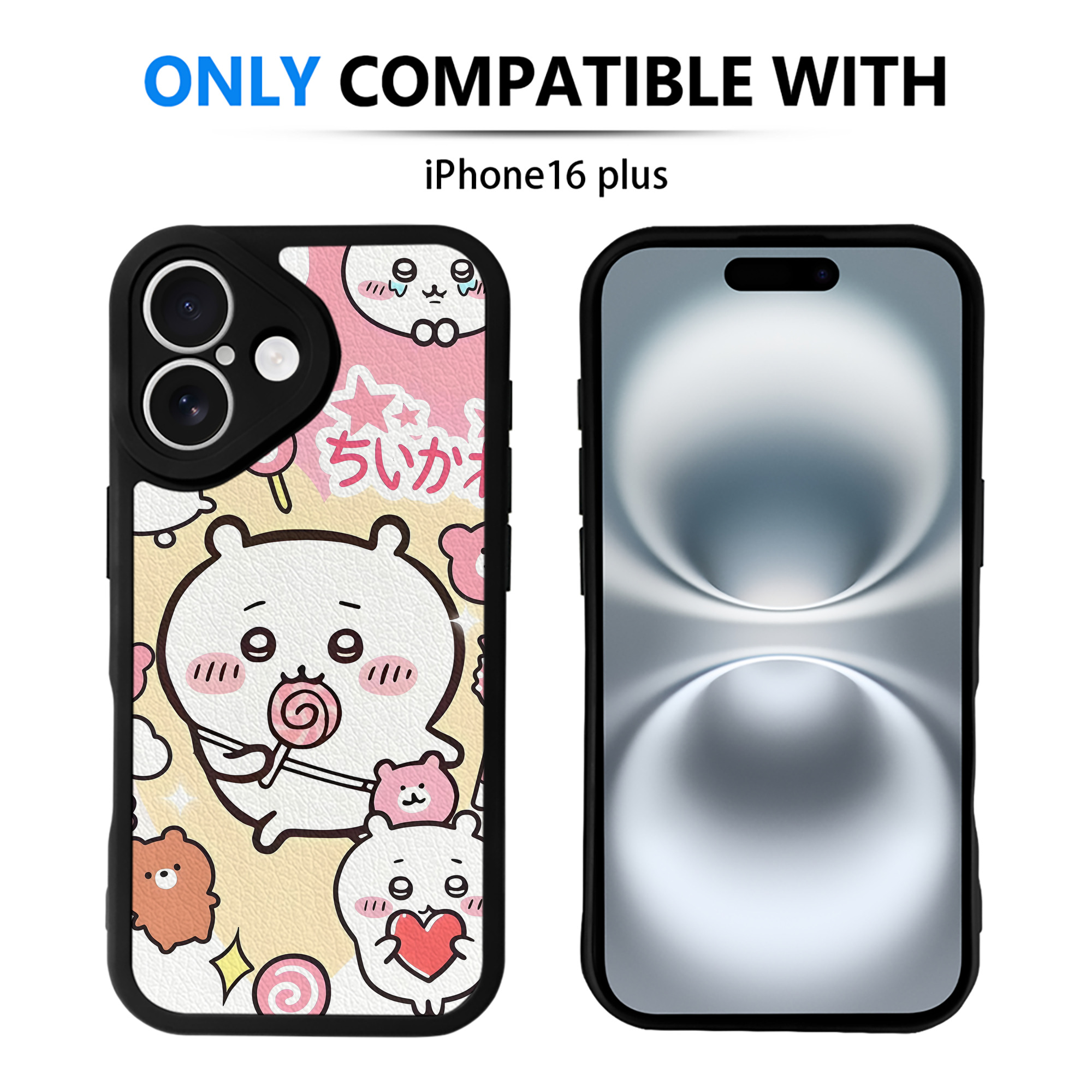 （画像用） ちいかわ Chii-kawa 【iPhone 16シリーズ対応】シリコンスマホケース（レザー調） 材質：シリコン